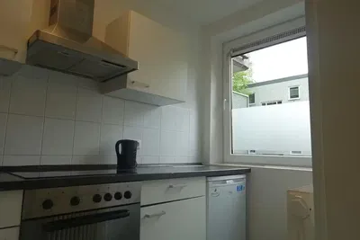 Κουζίνα; συσκευές κουζίνας, ξύλινο πάτωμα, φυσικό φως, μοντέρνο στυλ