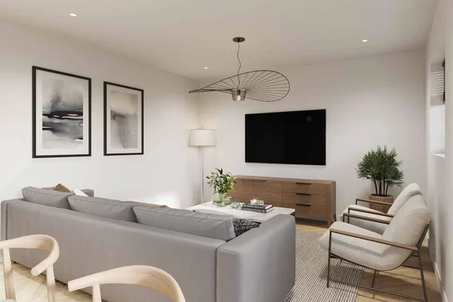 Küche; küchengeräte, holzboden, tageslicht, moderner stil