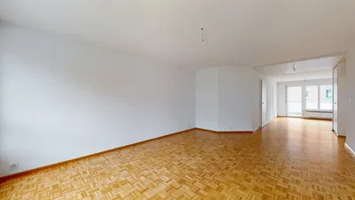 Küche; küchengeräte, holzboden, tageslicht, moderner stil