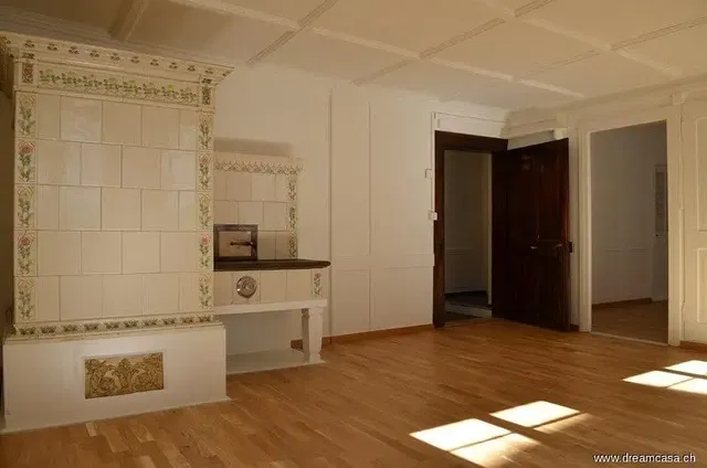 Κουζίνα; συσκευές κουζίνας, ξύλινο πάτωμα, φυσικό φως, μοντέρνο στυλ