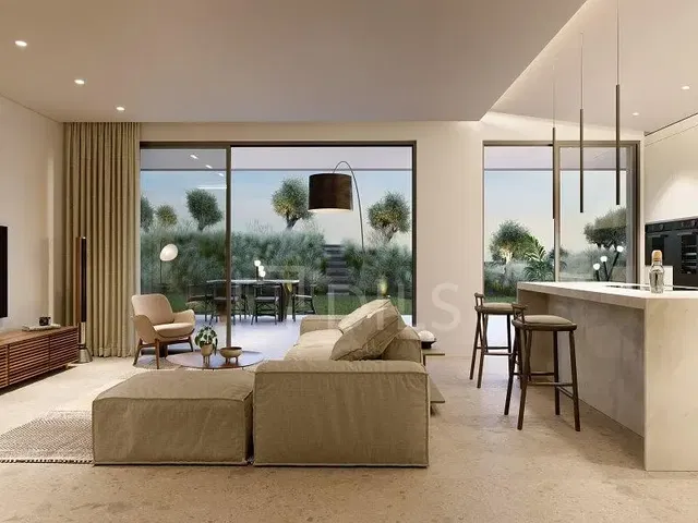 Kitchen; kitchen appliances, wood floor, natural light, modern style