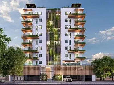 Kuhinja; kuhinjski aparati, drveni pod, prirodno svjetlo, moderni stil