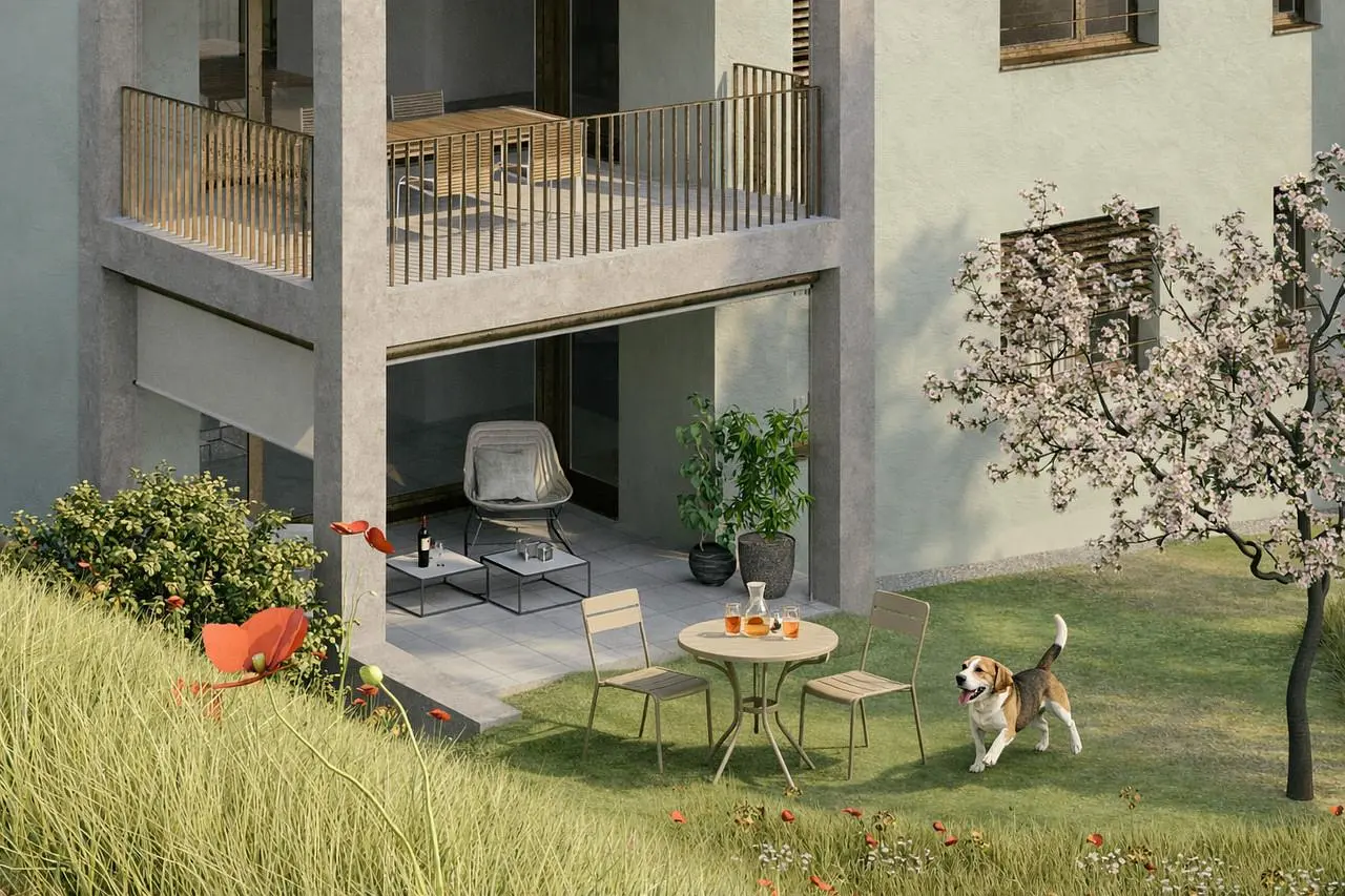 Cuisine; électroménager, parquet, lumière naturelle, style moderne