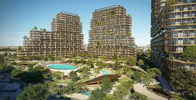 Kitchen; kitchen appliances, wood floor, natural light, modern style