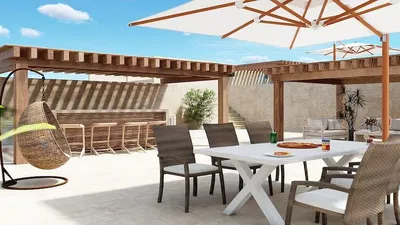 Cuisine; électroménager, parquet, lumière naturelle, style moderne