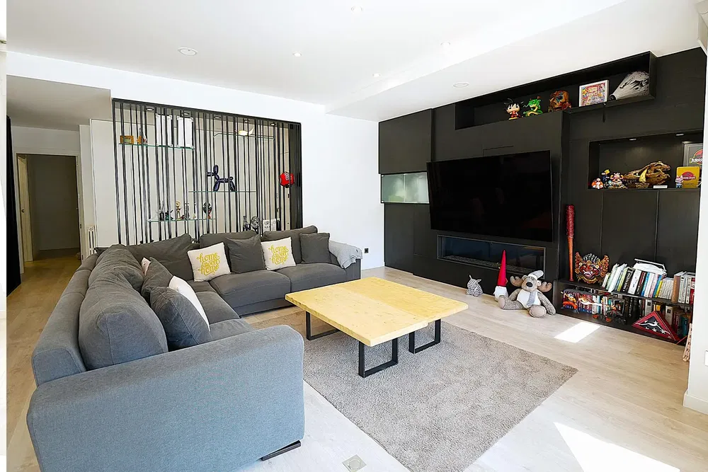 Kitchen; kitchen appliances, wood floor, natural light, modern style