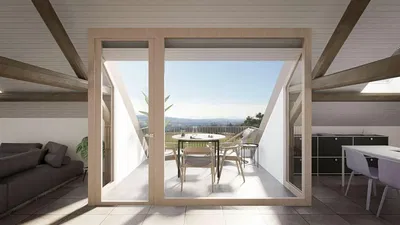 Cuisine; électroménager, parquet, lumière naturelle, style moderne