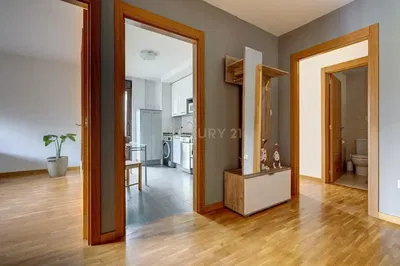 Cuisine; électroménager, parquet, lumière naturelle, style moderne