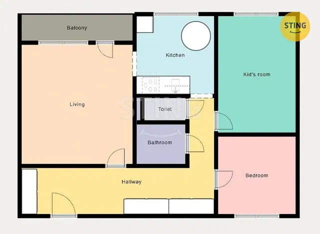 Küche; küchengeräte, holzboden, tageslicht, moderner stil