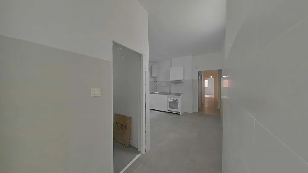 Kitchen; kitchen appliances, wood floor, natural light, modern style