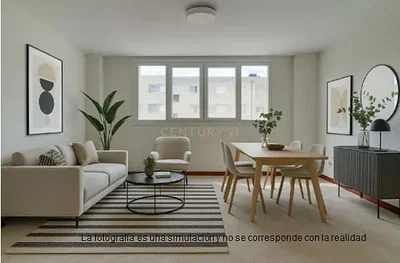 Wohnzimmer; holzboden, tageslicht, moderner stil