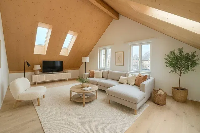 Keuken; keukenapparatuur, houten vloer, natuurlijk licht, moderne stijl