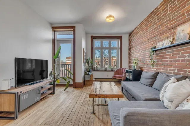 Kitchen; kitchen appliances, wood floor, natural light, modern style