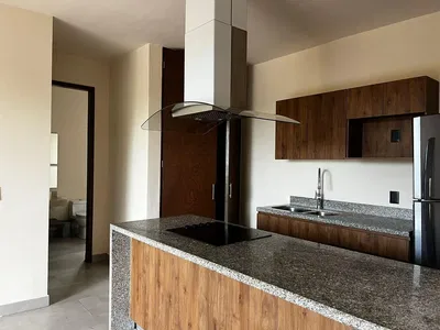 Keuken; keukenapparatuur, houten vloer, natuurlijk licht, moderne stijl