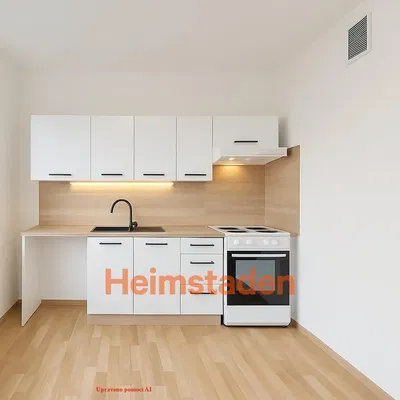 Küche; küchengeräte, holzboden, tageslicht, moderner stil