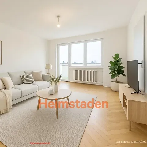 Woonkamer; houten vloer, natuurlijk licht, moderne stijl