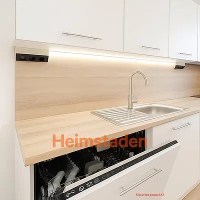 Küche; küchengeräte, holzboden, tageslicht, moderner stil