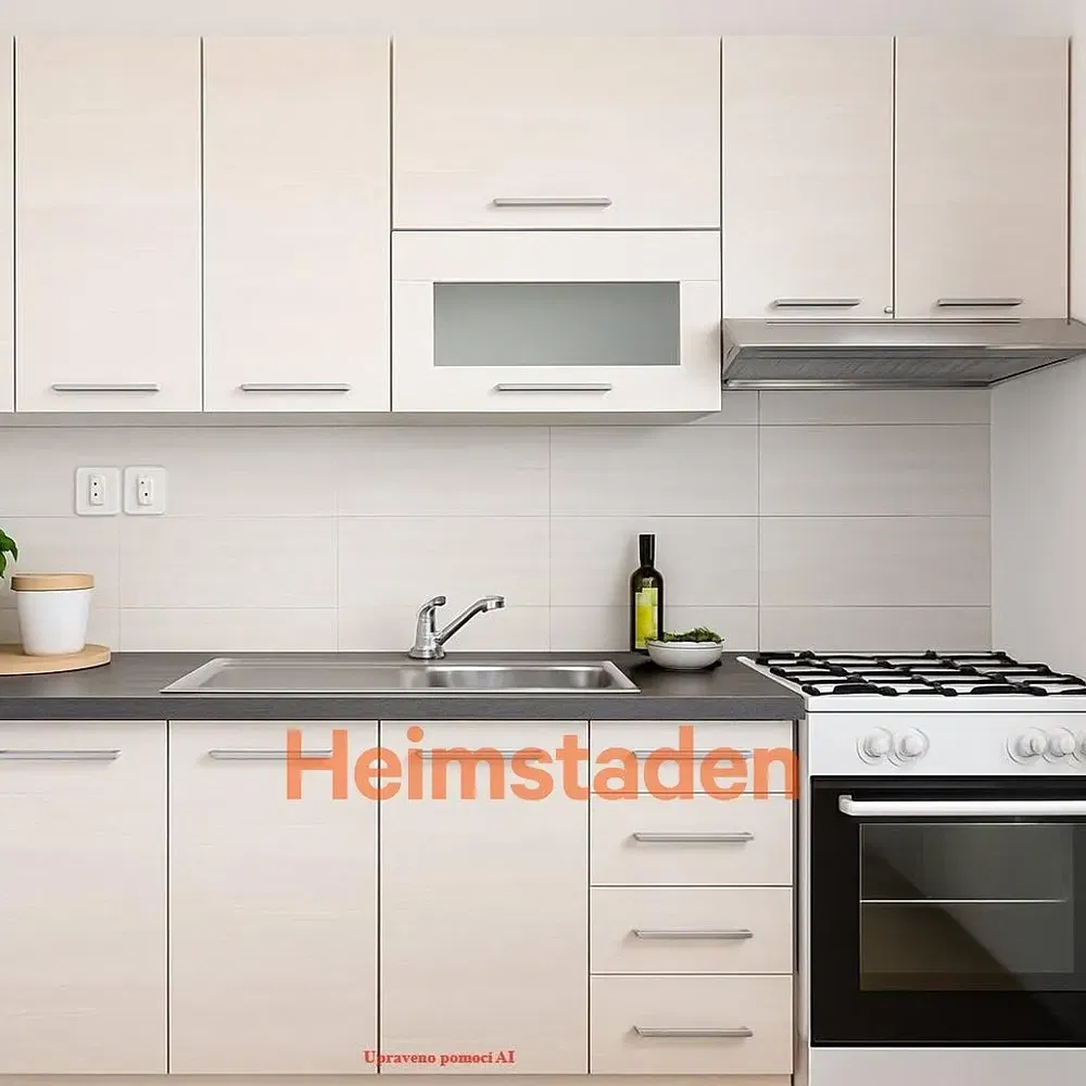 Kitchen; kitchen appliances, wood floor, natural light, modern style