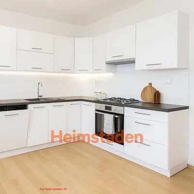 Küche; küchengeräte, holzboden, tageslicht, moderner stil