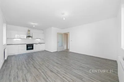 Cozinha; eletrodomésticos, chão de madeira, luz natural, estilo moderno