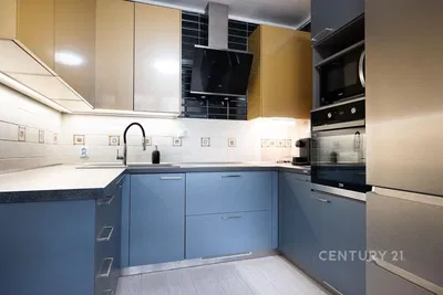 Кухня; кухненски уреди, дървен под, естествена светлина, модерен стил