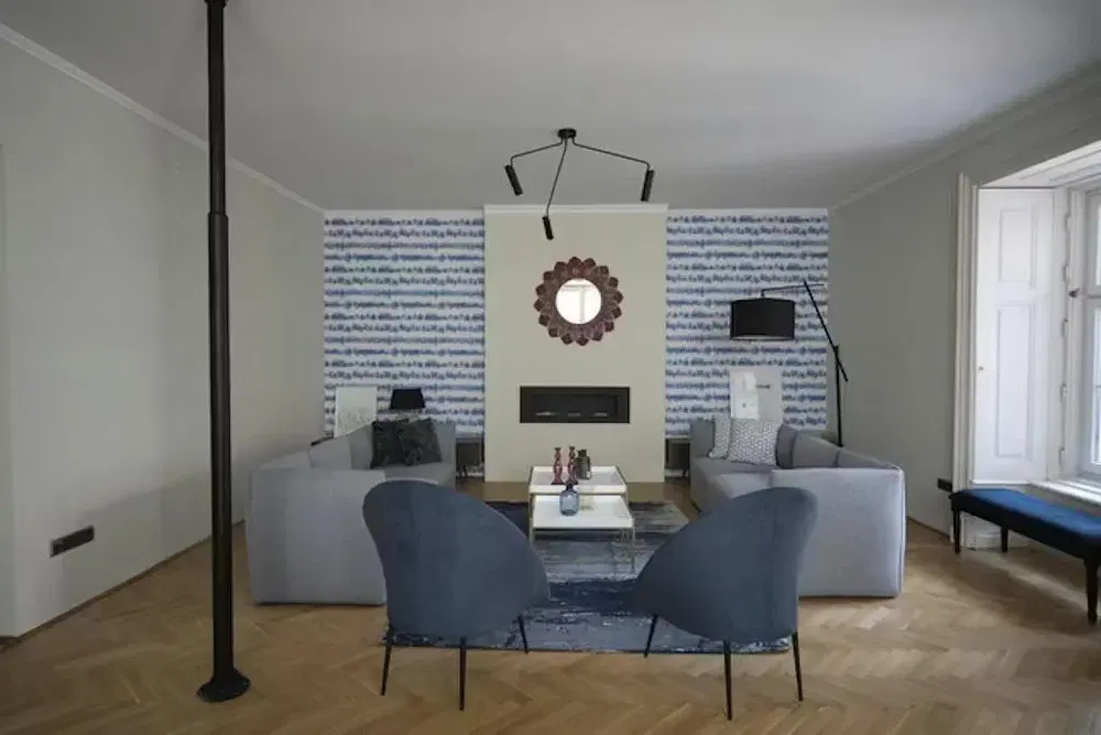 Küche; küchengeräte, holzboden, tageslicht, moderner stil