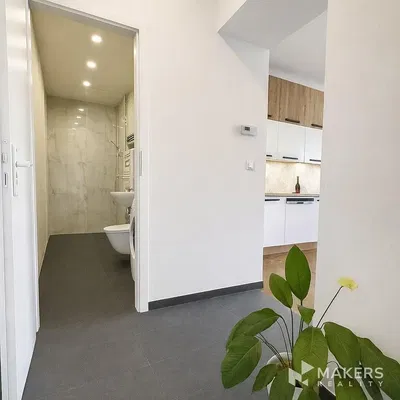 Kuchyňa; kuchynské spotrebiče, drevená podlaha, prirodzené svetlo, moderný štýl