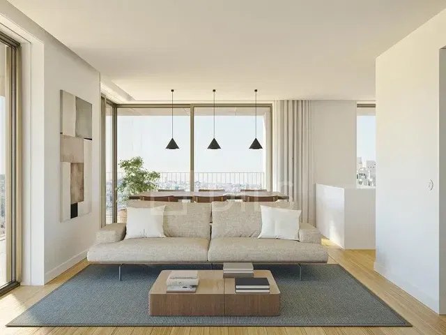 Küche; küchengeräte, holzboden, tageslicht, moderner stil