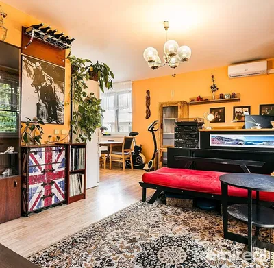 Kuhinja; kućanski aparati, drveni pod, prirodna svjetlost, moderan stil