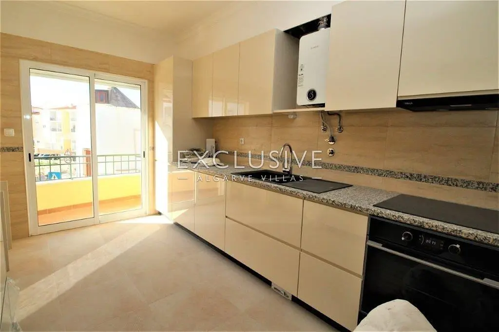 Kuchyně; kuchyňské spotřebiče, dřevěná podlaha, přirozené světlo, moderní styl