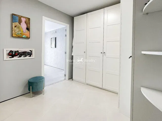 Kitchen; kitchen appliances, wood floor, natural light, modern style