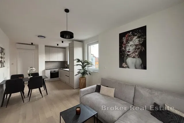 Κουζίνα; συσκευές κουζίνας, ξύλινο πάτωμα, φυσικό φως, μοντέρνο στυλ