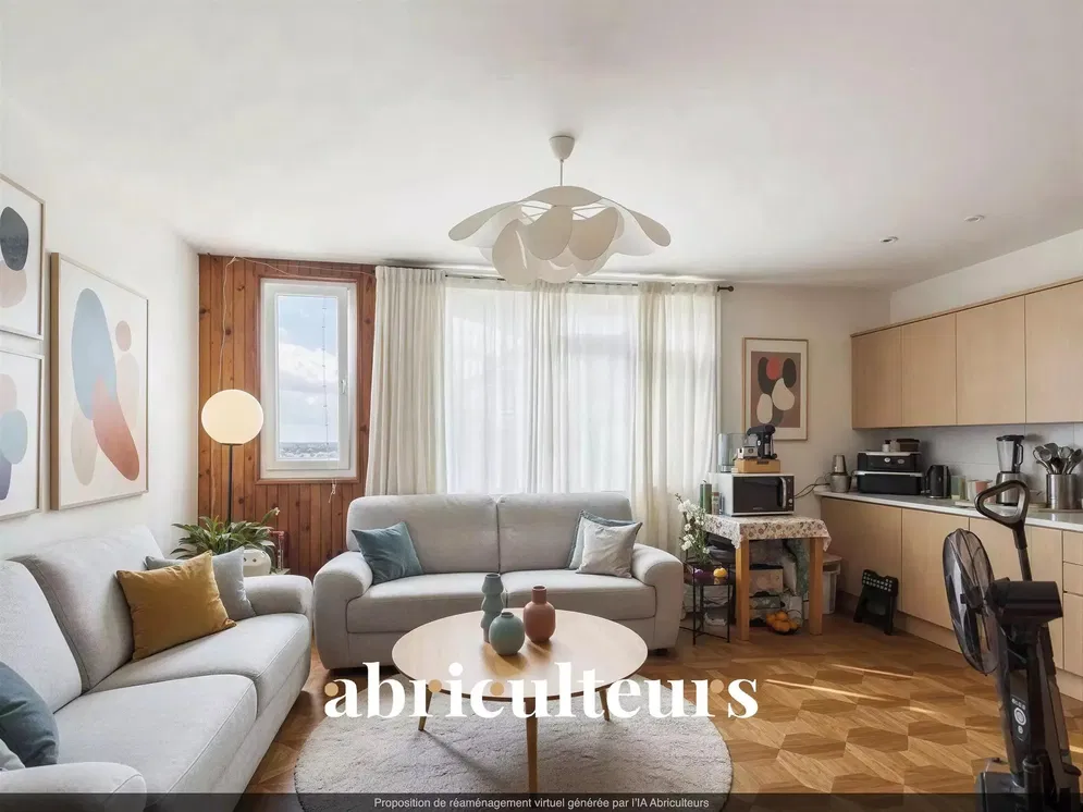 Κουζίνα; συσκευές κουζίνας, ξύλινο πάτωμα, φυσικό φως, μοντέρνο στυλ