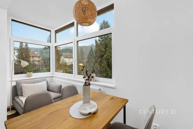 Kitchen; kitchen appliances, wood floor, natural light, modern style
