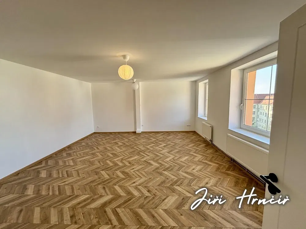 Obývací pokoj; dřevěná podlaha, přirozené světlo, moderní styl