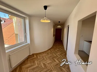 Obývací pokoj; dřevěná podlaha, přirozené světlo, moderní styl