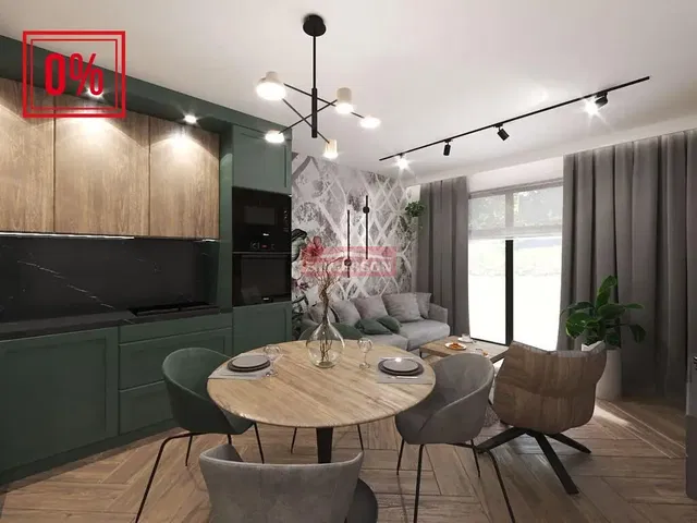 Cozinha; eletrodomésticos, chão de madeira, luz natural, estilo moderno