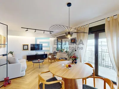 Cuisine; électroménager, parquet, lumière naturelle, style moderne