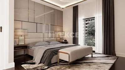 Cuisine; électroménager, parquet, lumière naturelle, style moderne