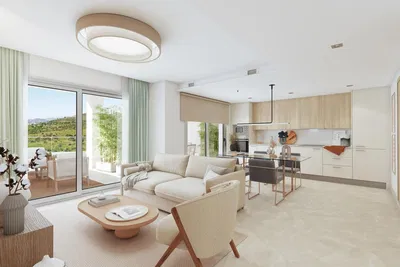 Salón; vista, luz natural, estilo moderno, suelo de baldosas