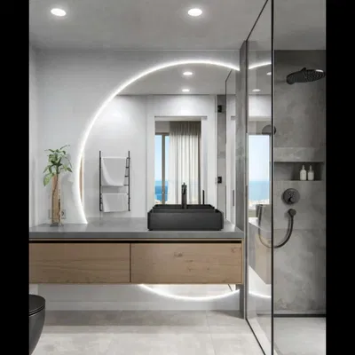 Baño; vista, luz natural, estilo moderno