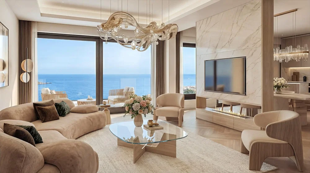 Wohnzimmer; blick, tageslicht, moderner stil