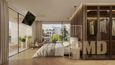 Dormitorio; vista, luz natural, estilo moderno