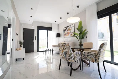 Wohnzimmer; tageslicht, moderner stil, fliesenboden
