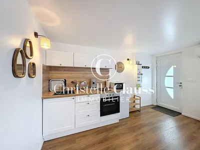 Küche; küchengeräte, holzboden, renoviert, tageslicht