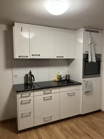 Kuchyně; kuchyňské spotřebiče, po rekonstrukci, dřevěná podlaha