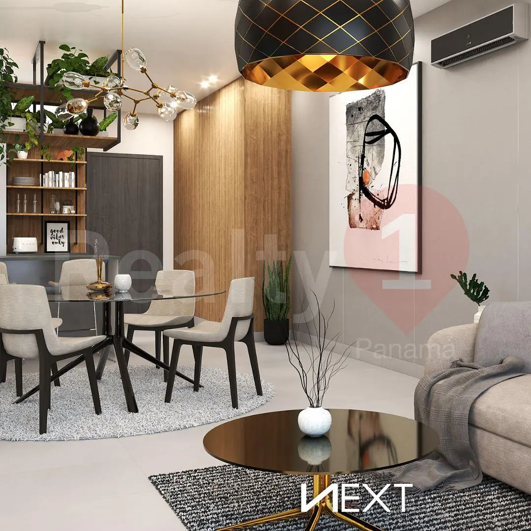 Kitchen; kitchen appliances, wood floor, natural light, modern style