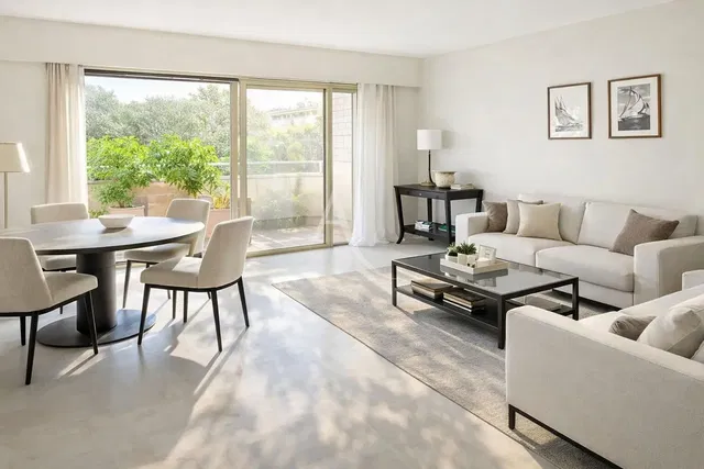 Wohnzimmer; tageslicht, moderner stil, fliesenboden, blick