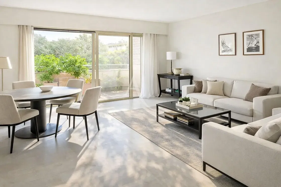 Wohnzimmer; tageslicht, moderner stil, fliesenboden, blick