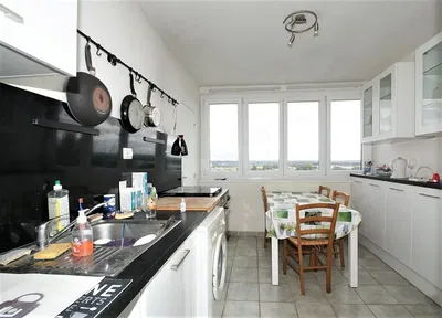 Küche; küchengeräte, tageslicht, moderner stil, blick